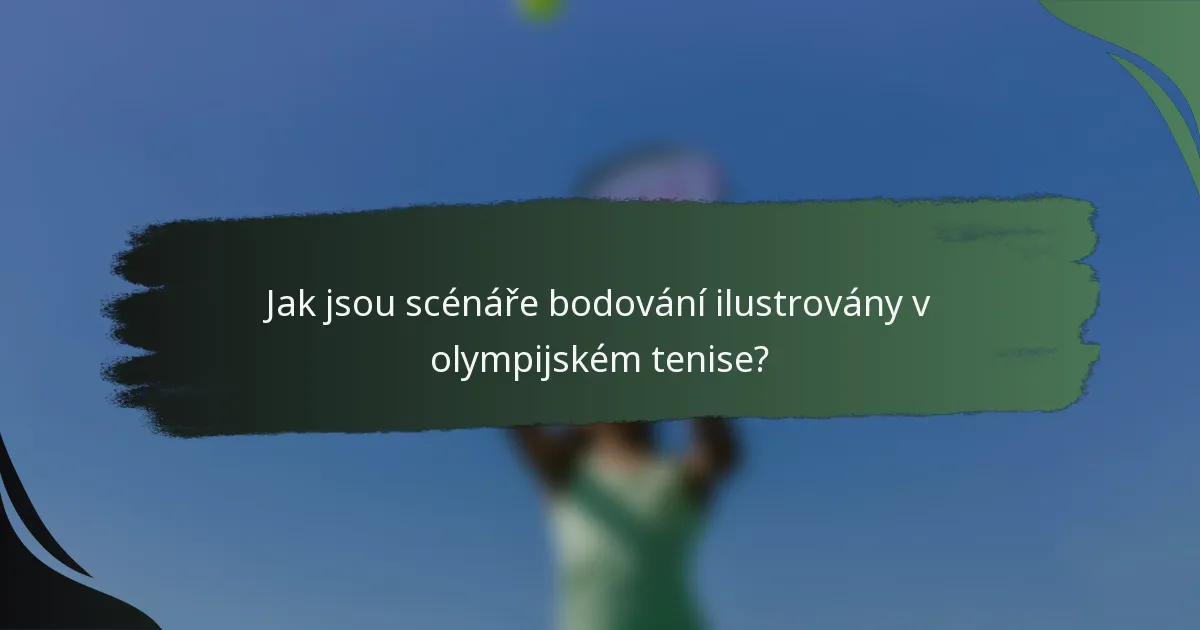 Jak jsou scénáře bodování ilustrovány v olympijském tenise?