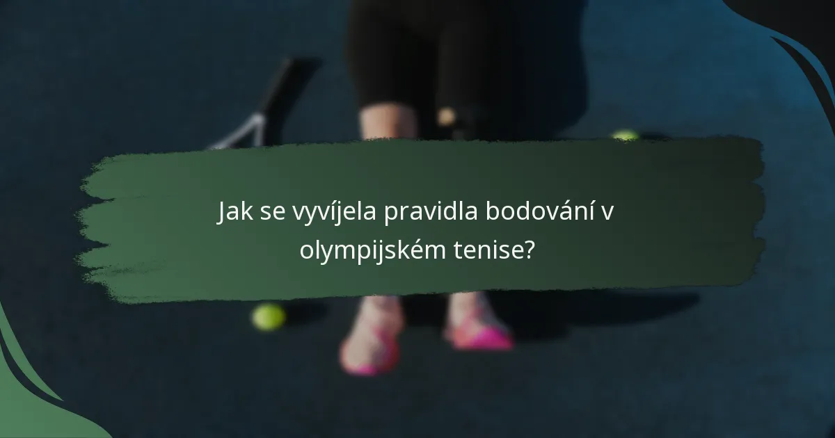 Jak se vyvíjela pravidla bodování v olympijském tenise?