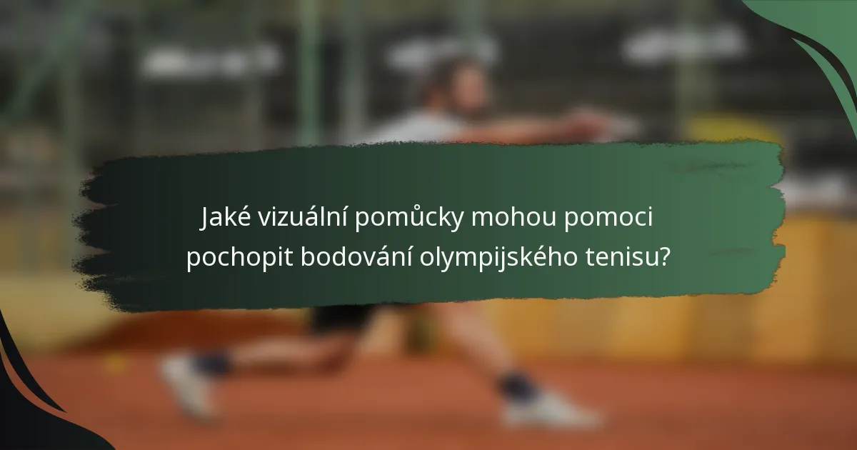Jaké vizuální pomůcky mohou pomoci pochopit bodování olympijského tenisu?