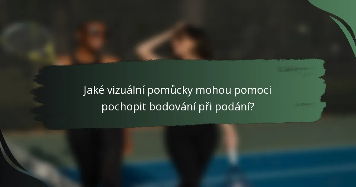 Jaké vizuální pomůcky mohou pomoci pochopit bodování při podání?