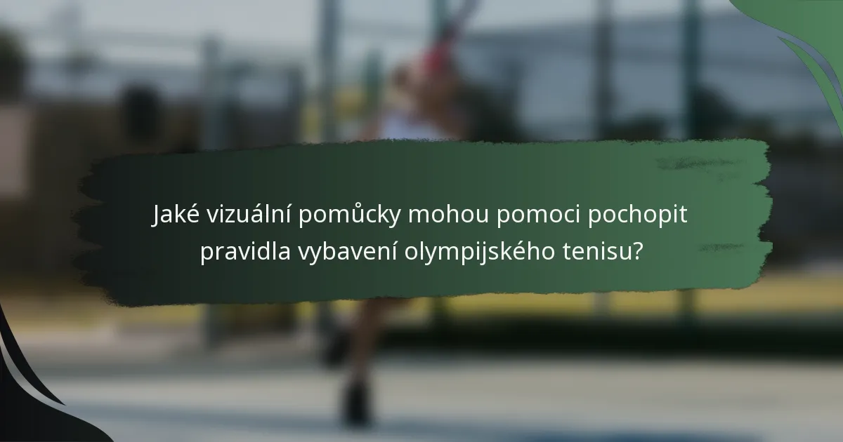 Jaké vizuální pomůcky mohou pomoci pochopit pravidla vybavení olympijského tenisu?